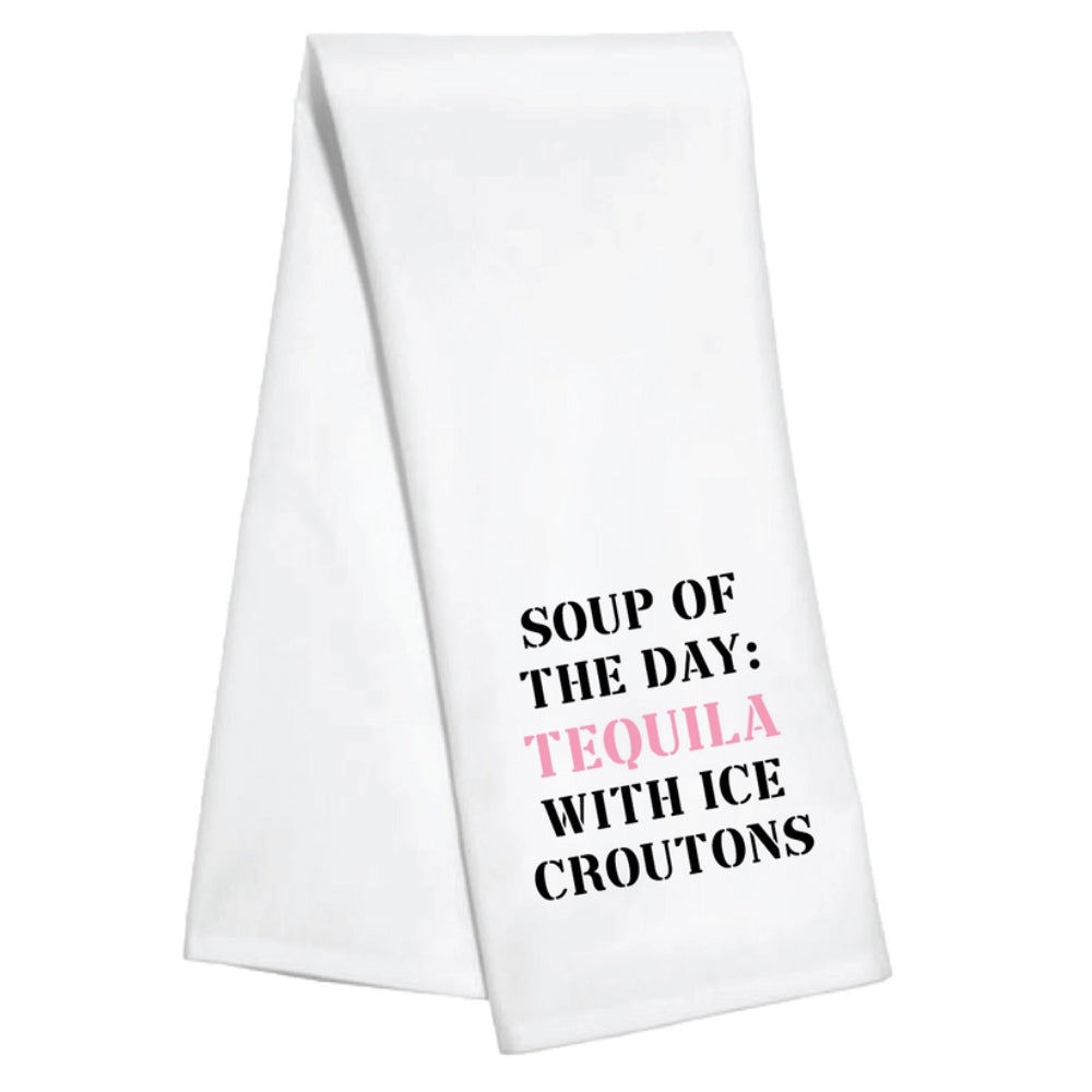 Thick and Absorbent 18' x 26' Kitchen Towel for Tequila Soup Celebration