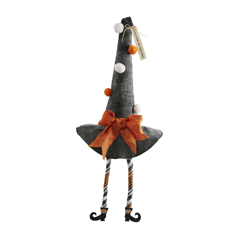 Mud Pie Oversized Hanging Leg Witch Hat Sitters - Decorative Items