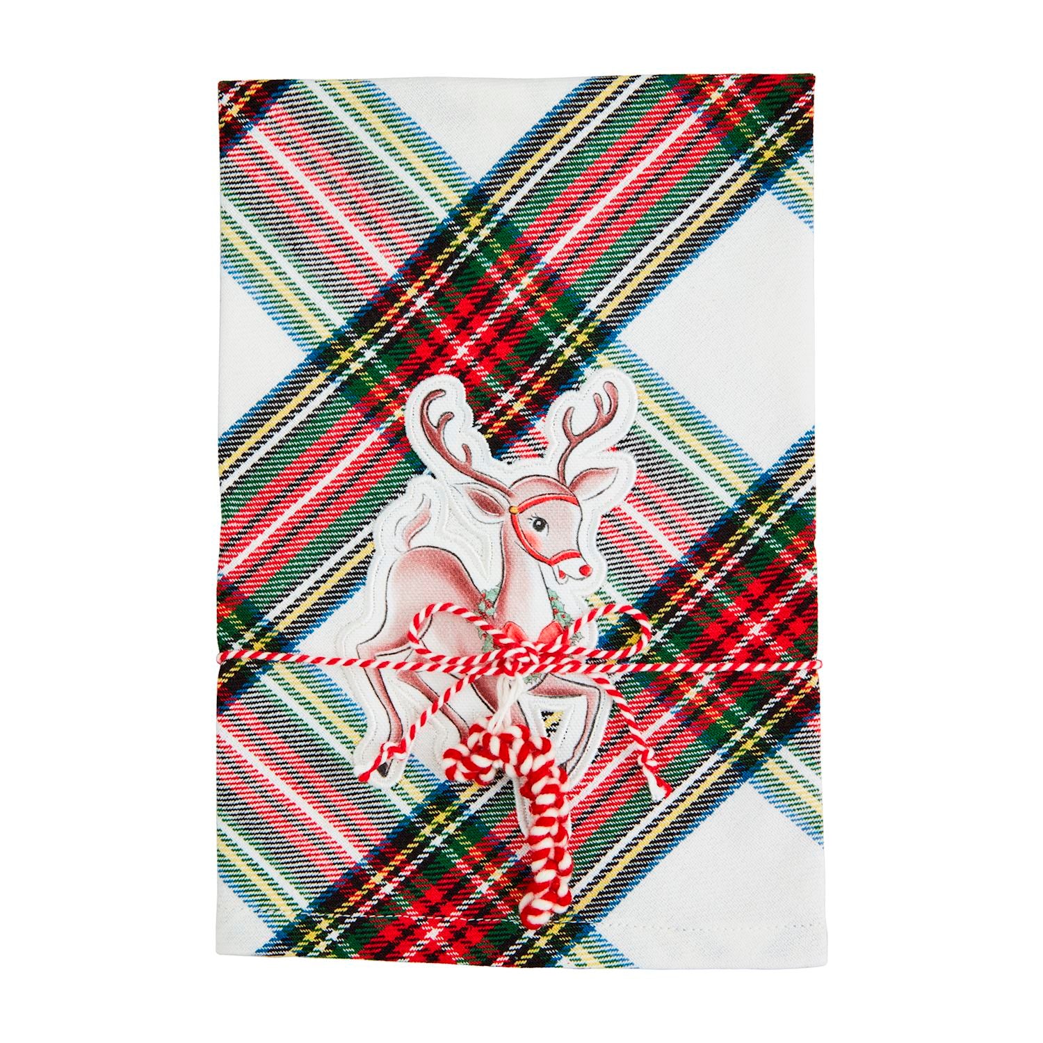 Mud Pie Classic Cotton Christmas Patch Hand Towel with 4 Styles