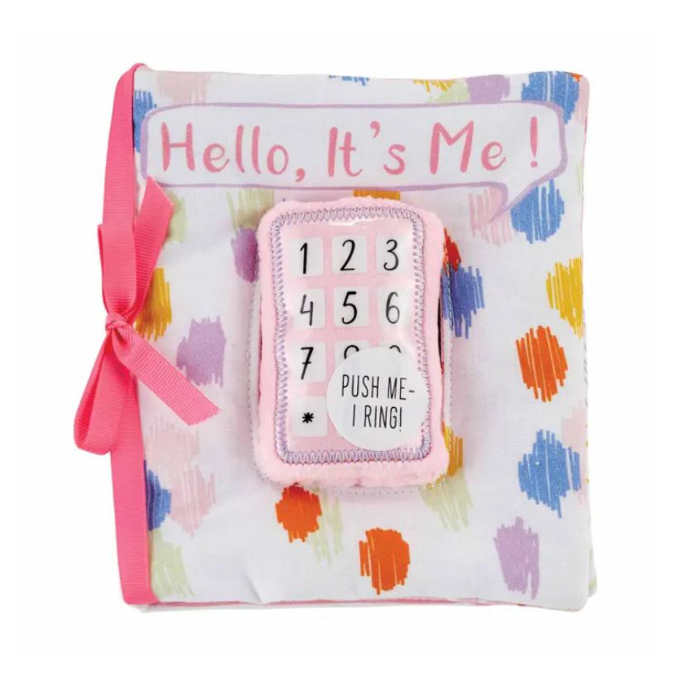 Mud Pie Adorable Pink Plush Phone and Book Set