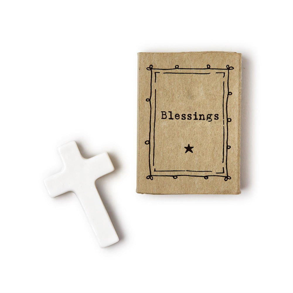 Two's Company Porcelain Miniature Cross Matchbox Gift Set for Special Occasions