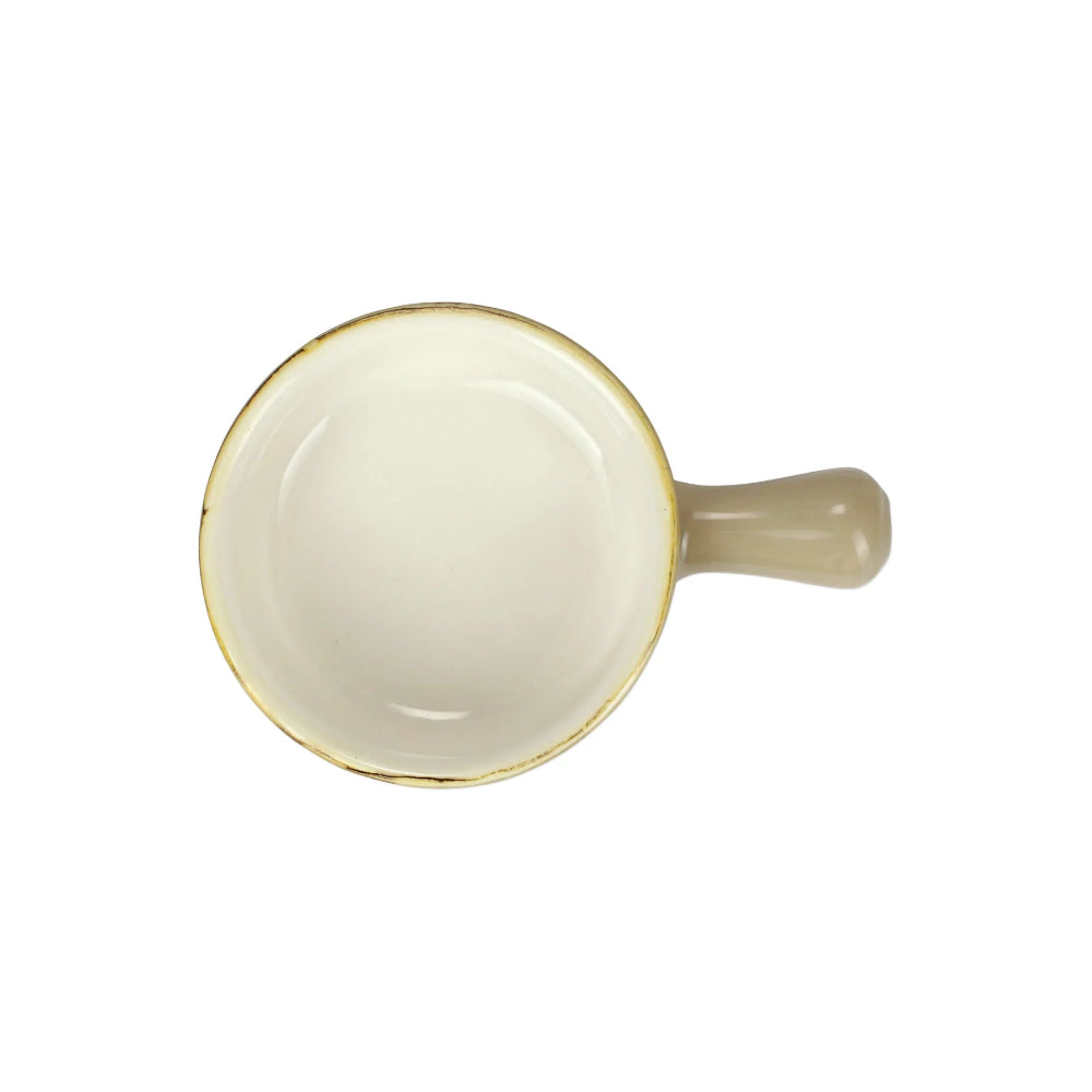 Vietri Italian Small-Sized Round Baking Dish with Oversized Handle