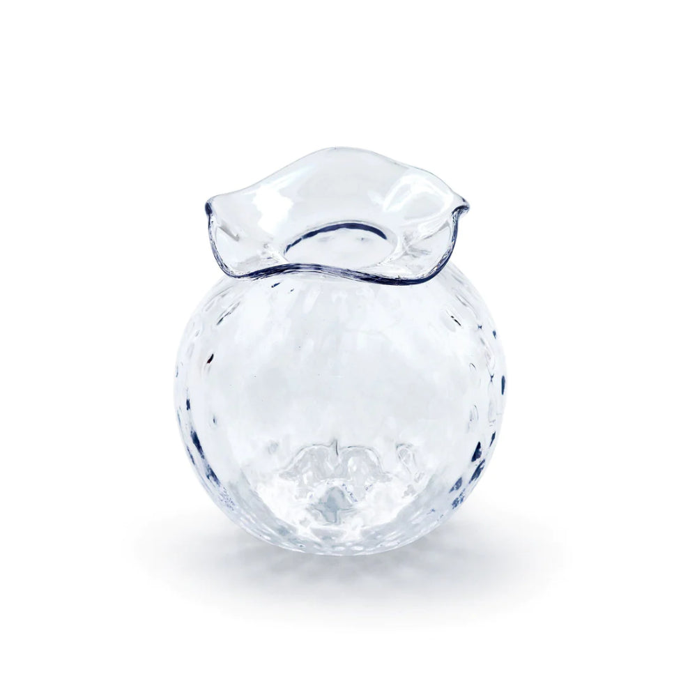 Exquisite Mariposa Clear Pineapple Textured Decorative Bud Vase for Flower Display
