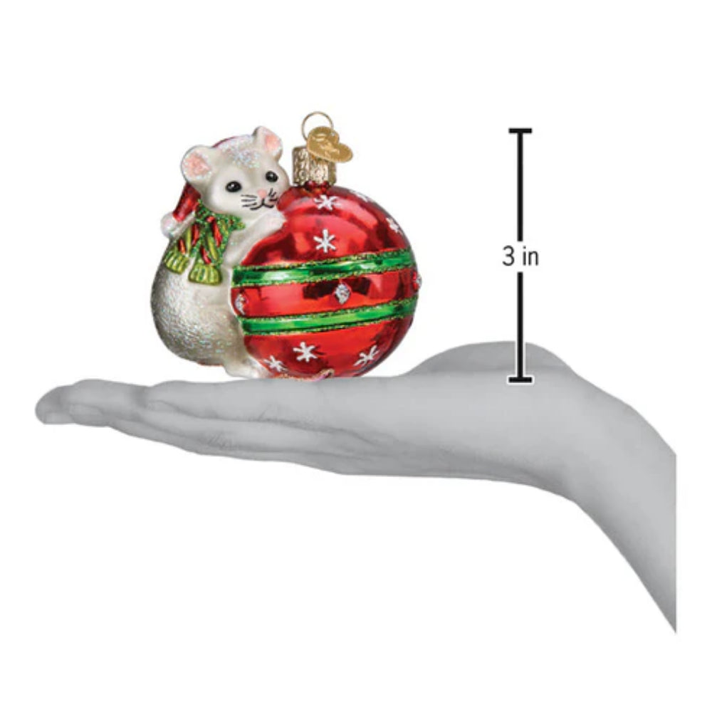Old World Christmas Adorable Playful Christmas Mouse Tree Ornament