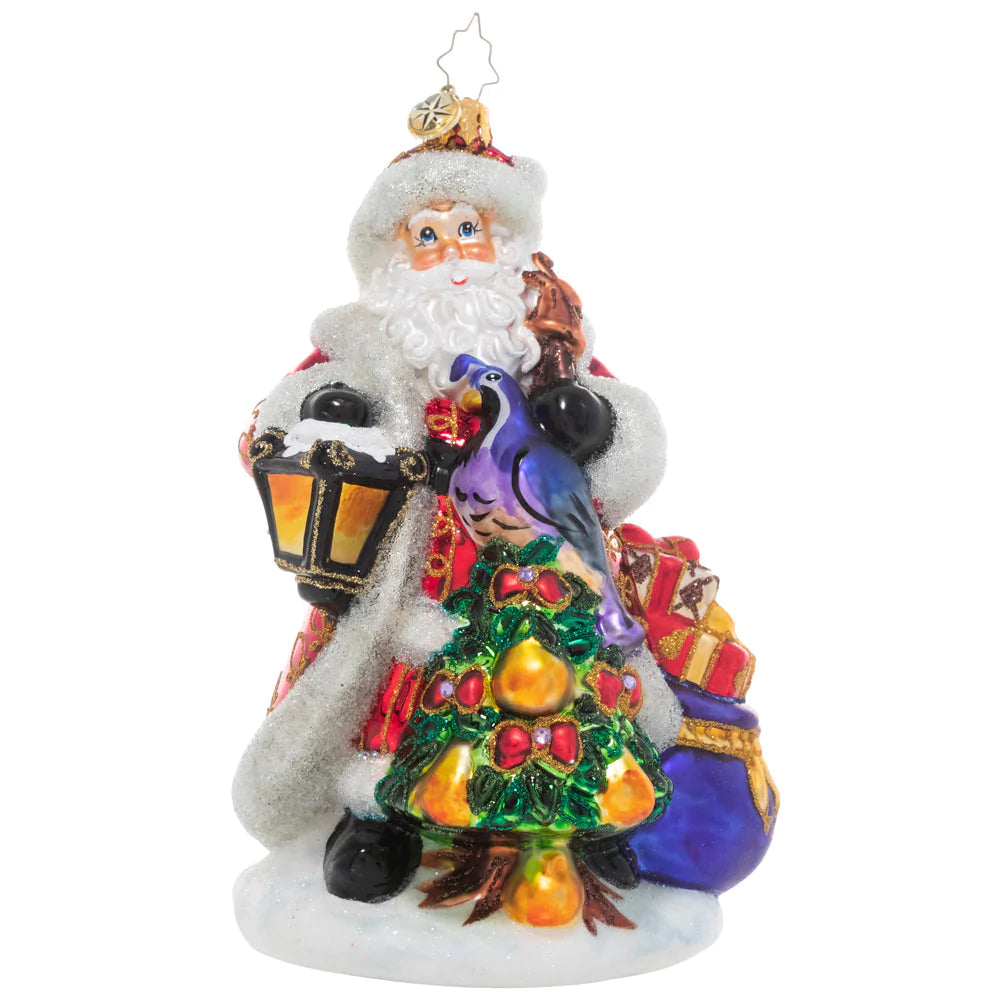 Christopher Radko Decorative Santa's Pear Tree Christmas Ornament