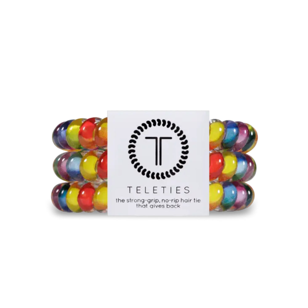 TELETIES Small Hair Ties - Stylish Set of 3 for Everyday Use