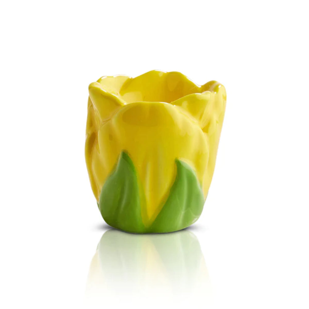 Nora Fleming Mini Tiptoe Through Them Yellow Tulip Decorative Item