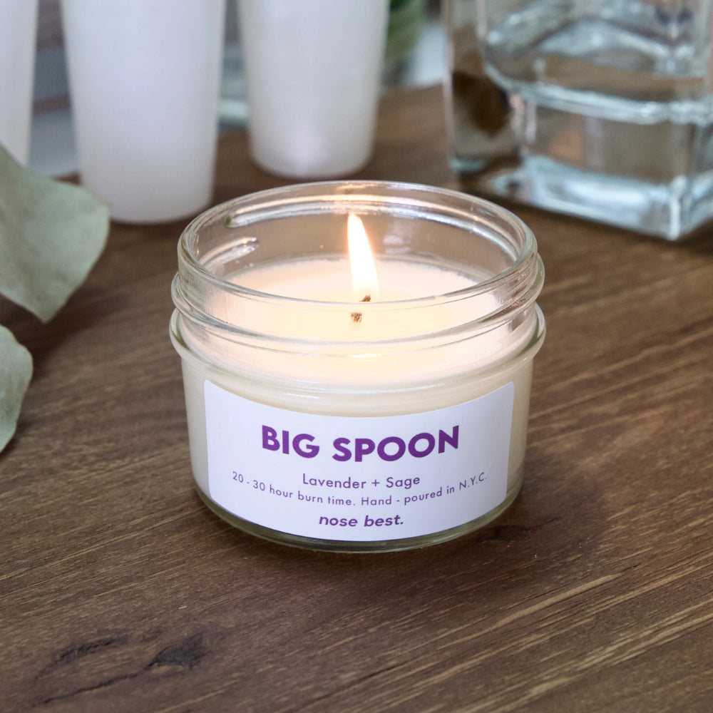 4-Ounce Big Spoon Soy Candle with a Refreshing Lavender and Sage Scent