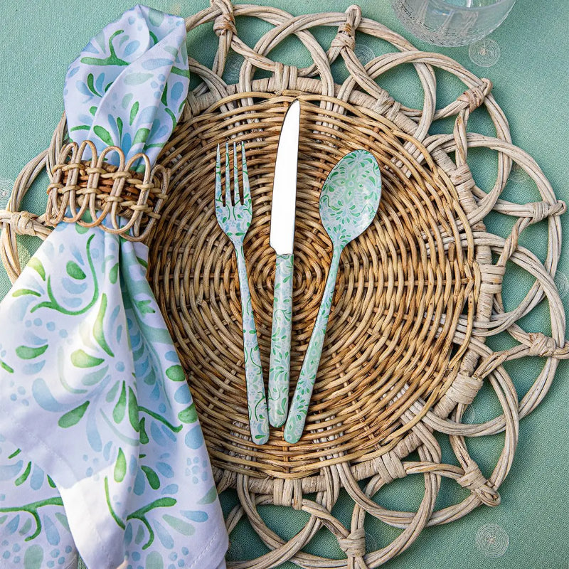 Juliska Iberian Cotton Dinner Napkin in Soft Sage Color