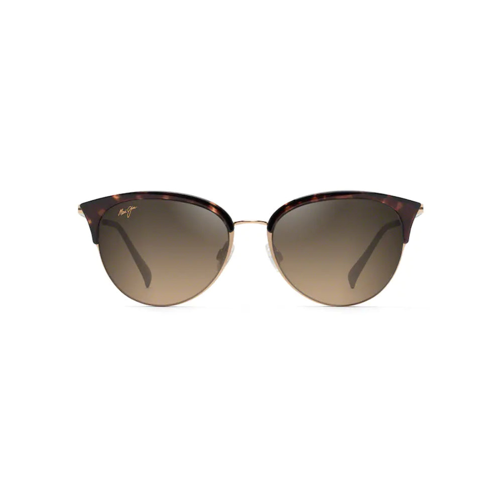 Maui Jim OLILI Retro Cat Eye Sunglasses with Memory Metal and Glossy Finish