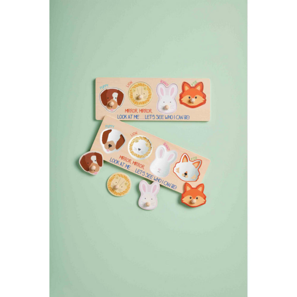 Mud Pie Interactive Wooden Peek - A - Boo Filter Puzzle for Babies