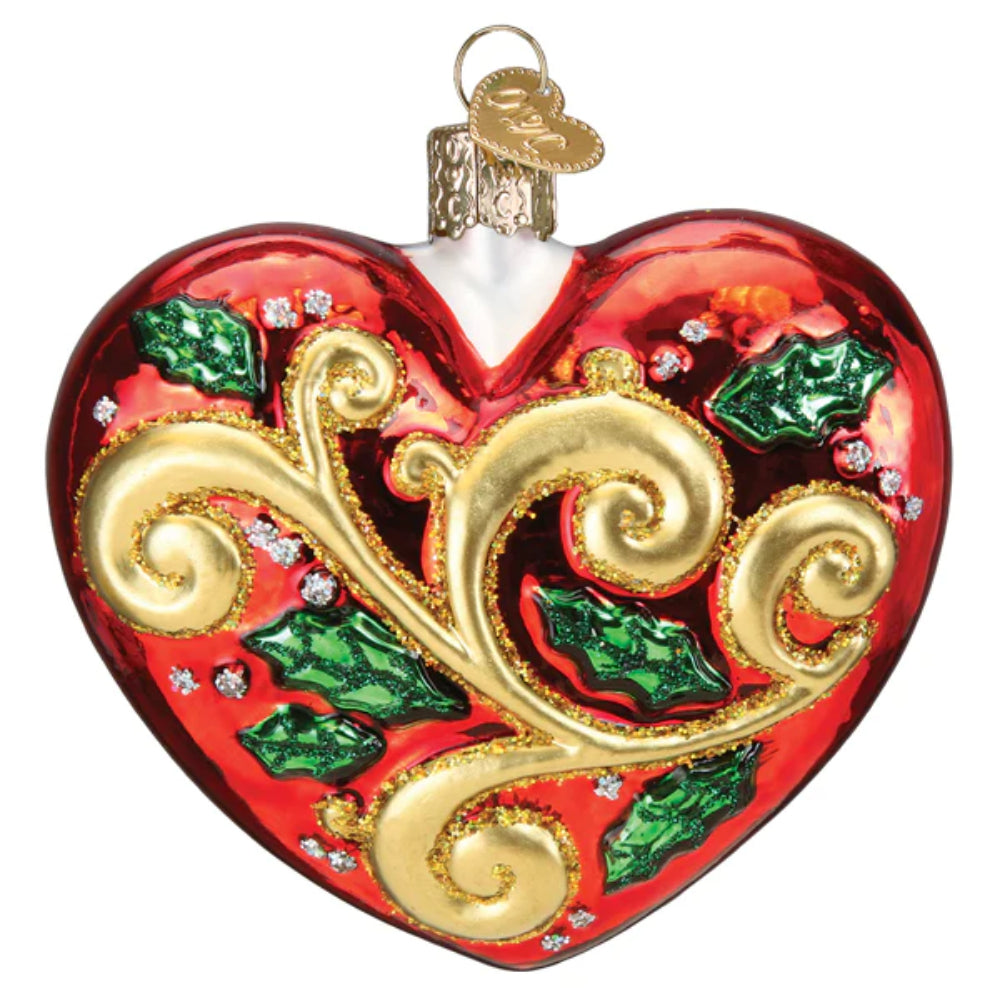 OWC 2023 First Christmas Decorative Heart-shaped Glass Ornament