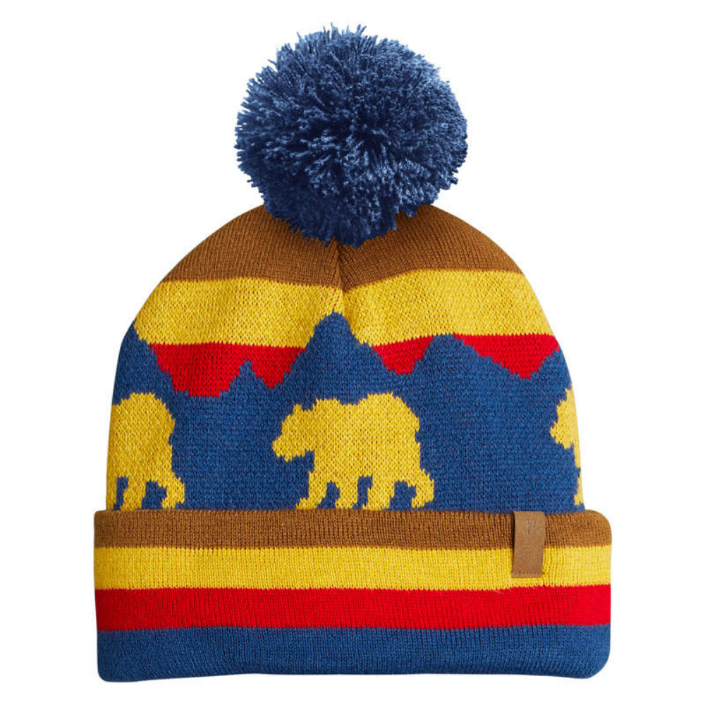 Pendleton Acrylic Retro Fold - Over Brim Pom - Pom Beanie