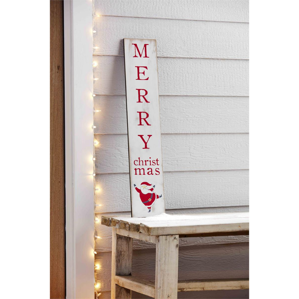 Mud Pie Reversible Dual-Occasion Wood Porch Sign for Halloween and Christmas