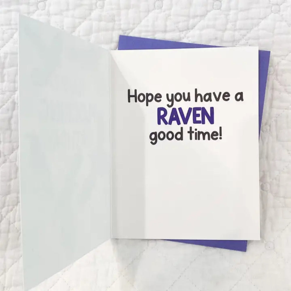 High - Quality Happy Ravens Flocking Birthday Card for Special Occasions