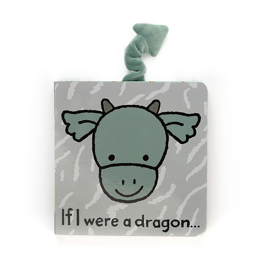 Jellycat Charming If I Were A Dragon Fluffy-Tailed Board Book