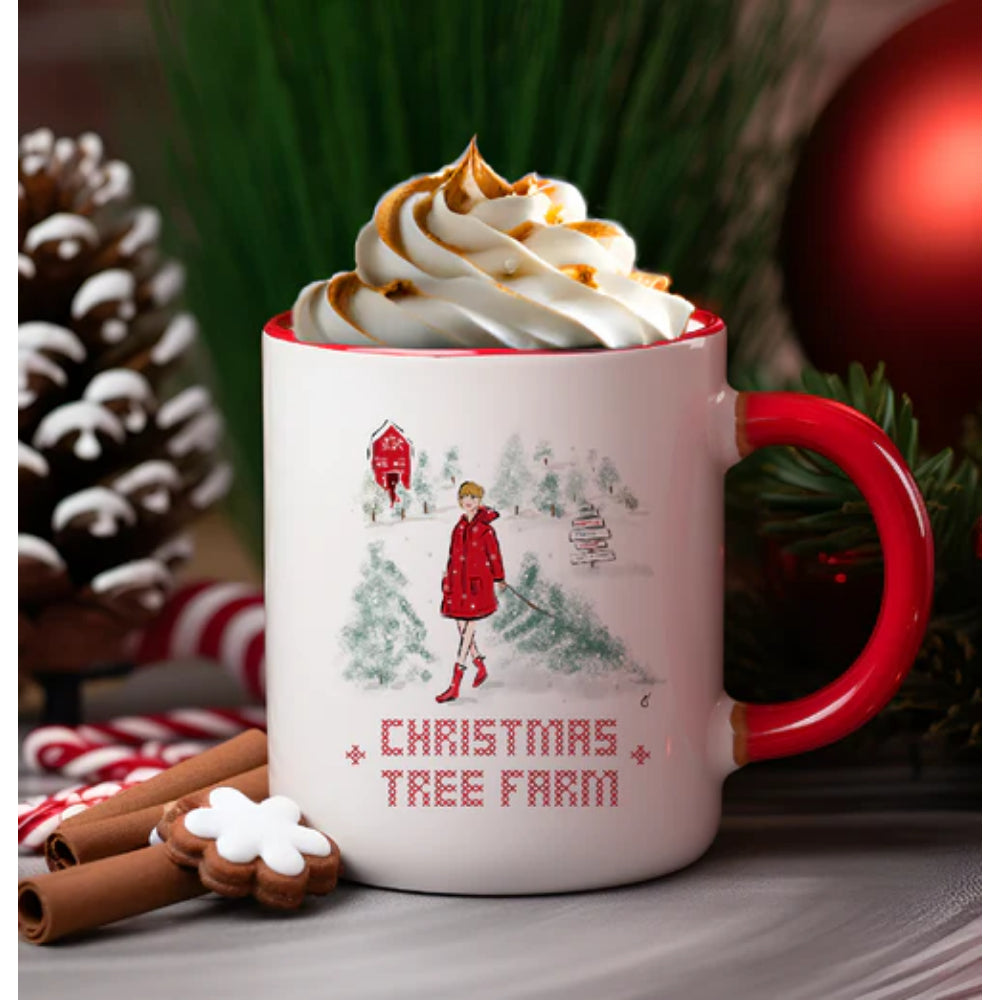 15oz Taylor Swift Christmas Tree Farm Design Mug for Festive Holidays
