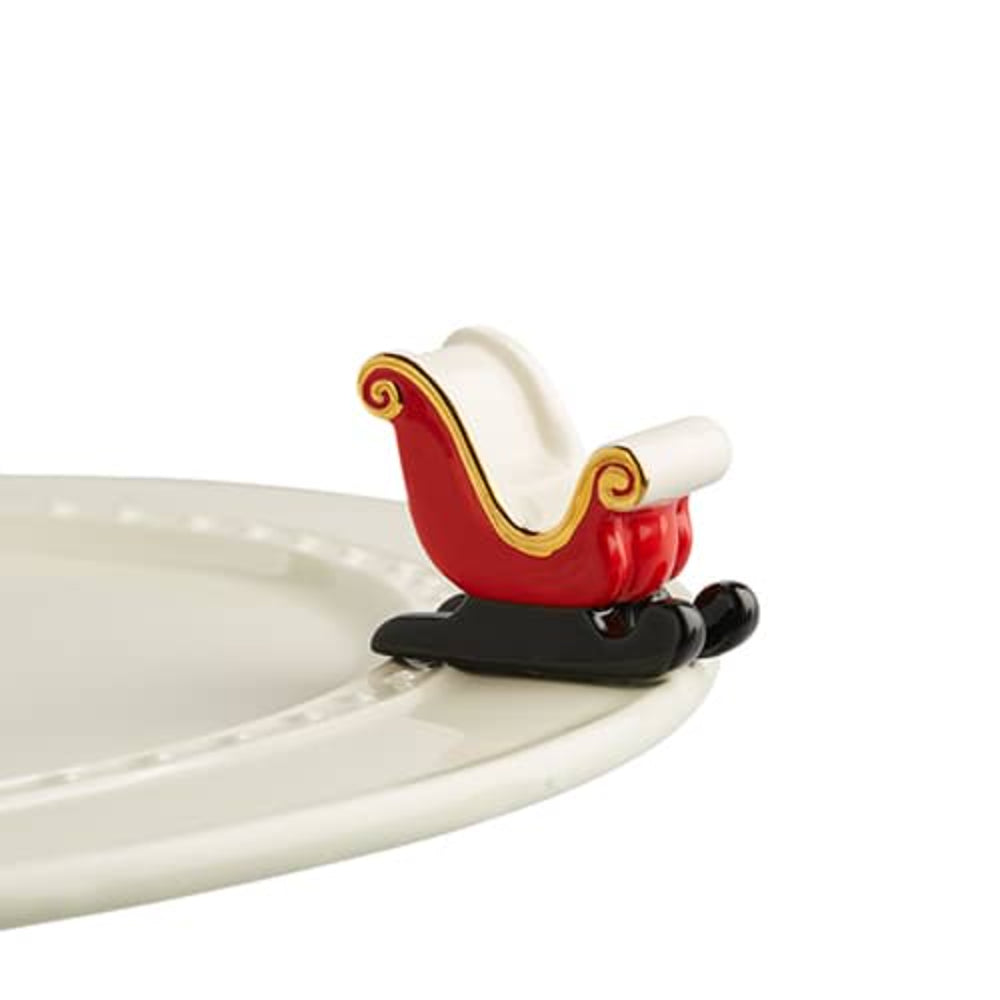 Nora Fleming Christmas Sleigh Bells Ringing Red Mini Ornament
