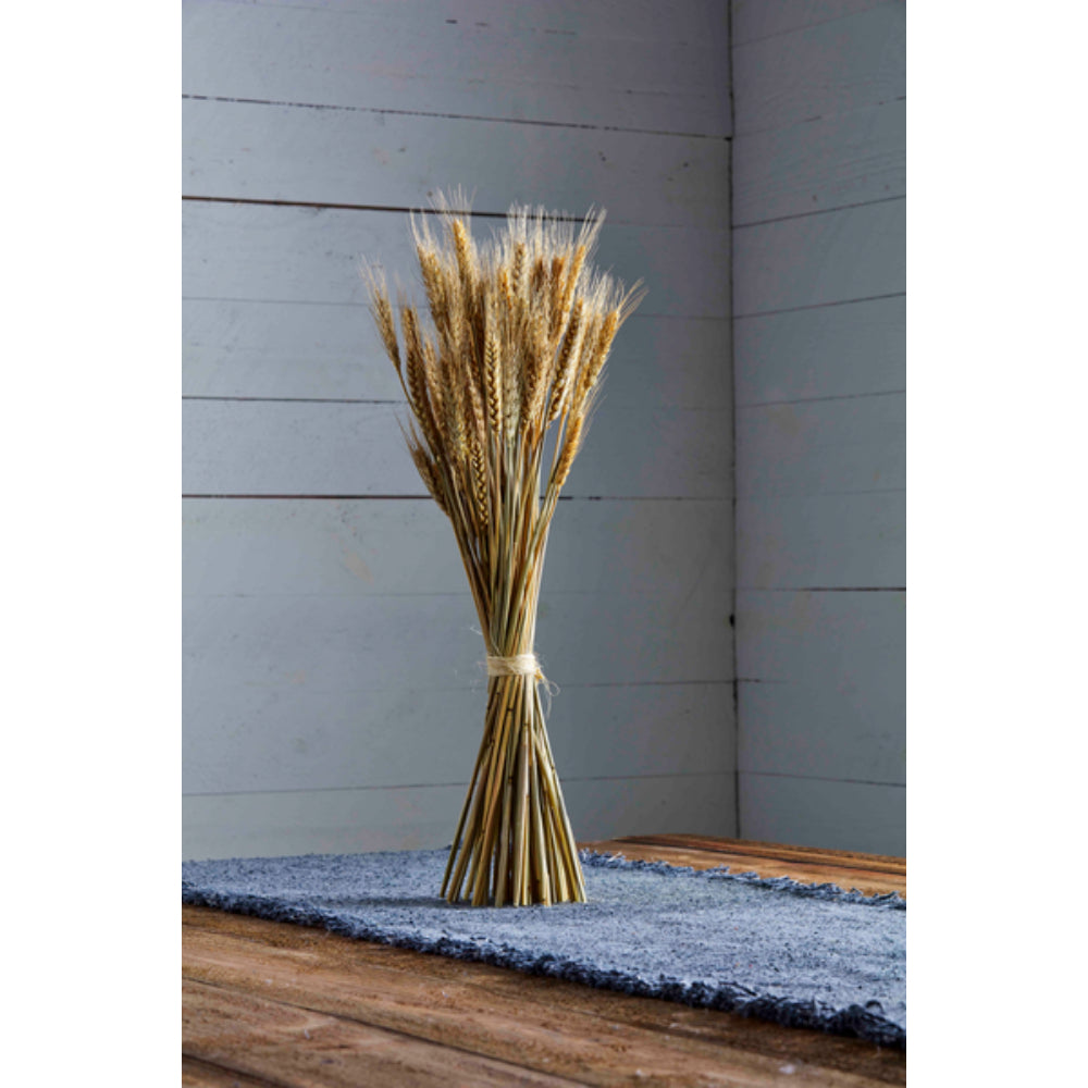 Thanksgiving Decorative Tall Wheat Bundle Made from Preserved Gold Flax