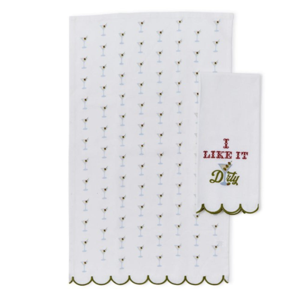 Two's Company High - Quality Drinking Kitchen Luxury Dish Towels with Witty Designs