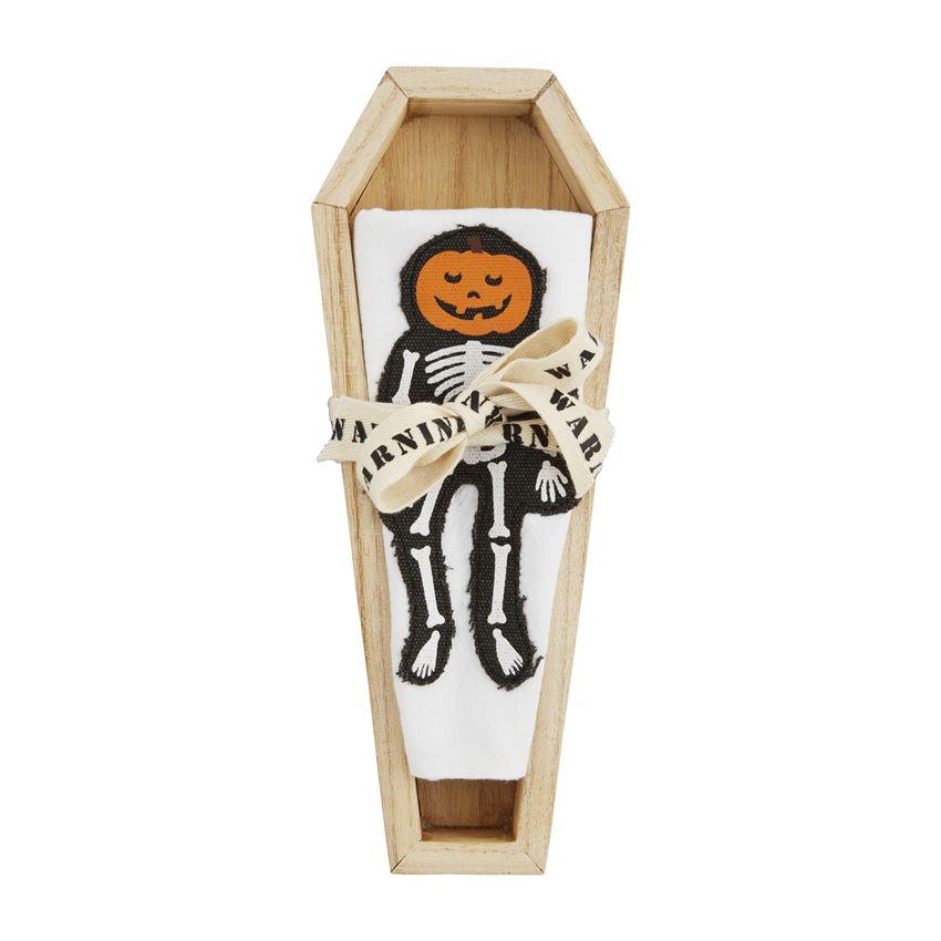 Mud Pie Coffin - Shaped Crack Tray and Dish Towel Gift Set