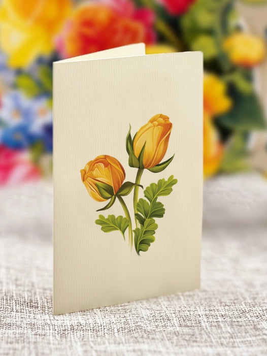 FreshCut Paper LLC Mini Sorbet Roses Greeting Card for Special Occasions
