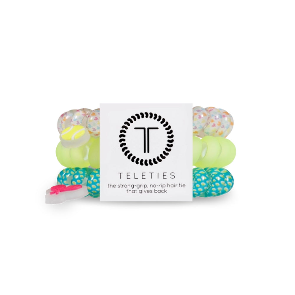 TELETIES Large Spiral Hair Coils - Tennis-Style Hair Ties Set of Three
