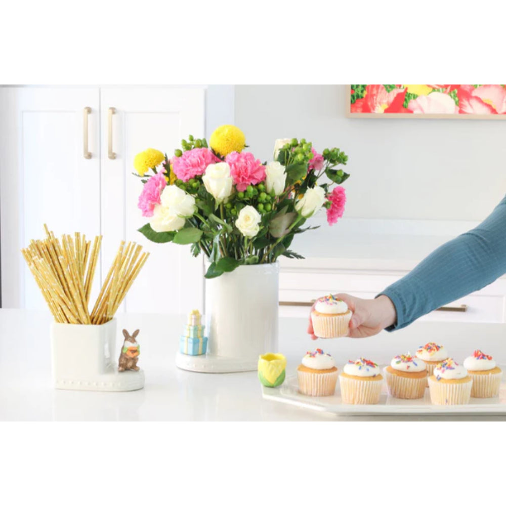 Nora Fleming Mini Tiptoe Through Them Yellow Tulip Decorative Item