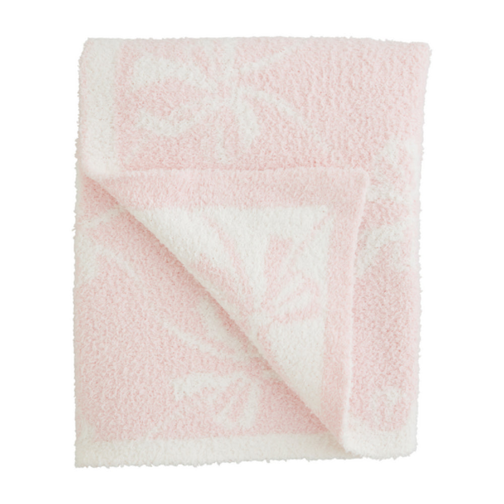 Mud Pie Soft Chenille Blanket with Charming Bow for Children