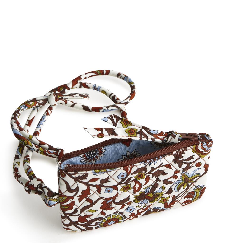 Vera Bradley Cotton Gabardine Zip Card Pouch with Stylish Lanyard