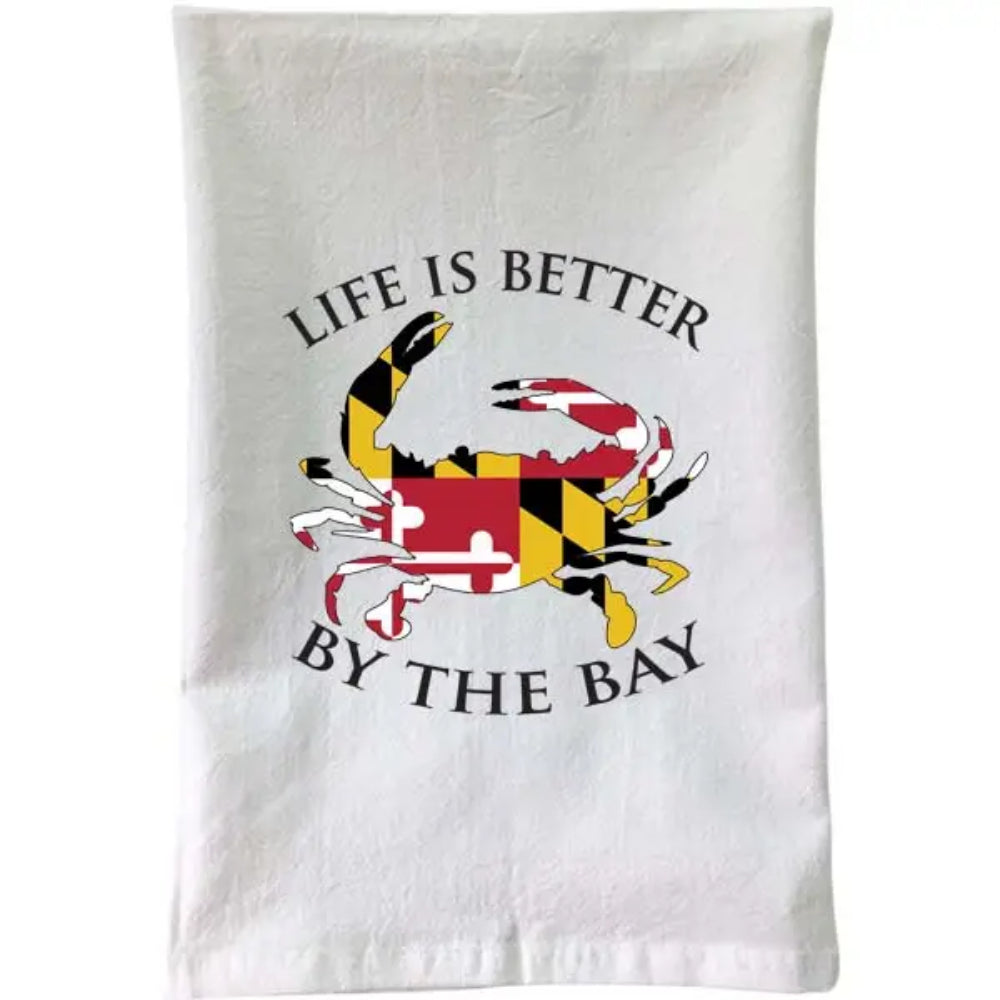 Maryland Flag Crab - Premium Quality Flour Sack Towel for a Better Life by the Bay