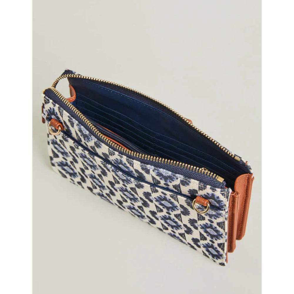 Spartina Linen & Leather Lindsey Crossbody Phone Bag for Minimalists