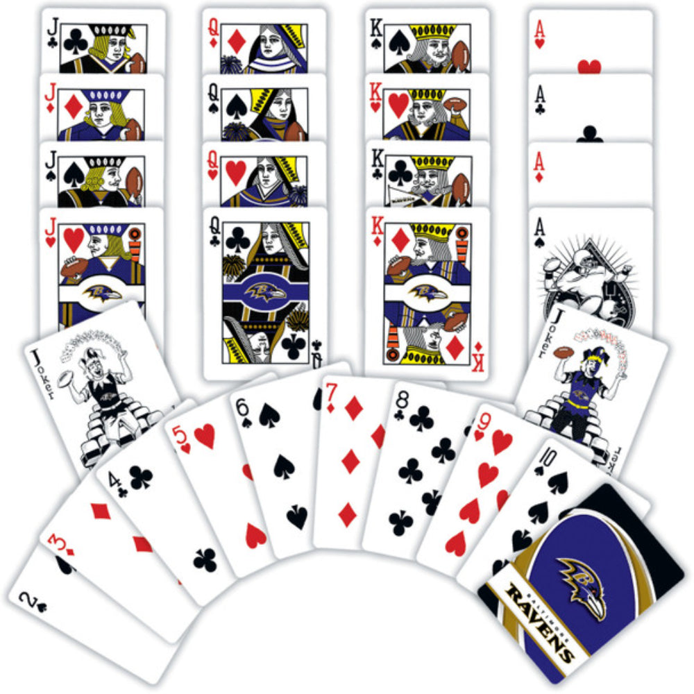 Masterpieces Brand NFL Baltimore Ravens Collectible Playing Card Set - A 54 - Card Deck for Enthusiastic Fans