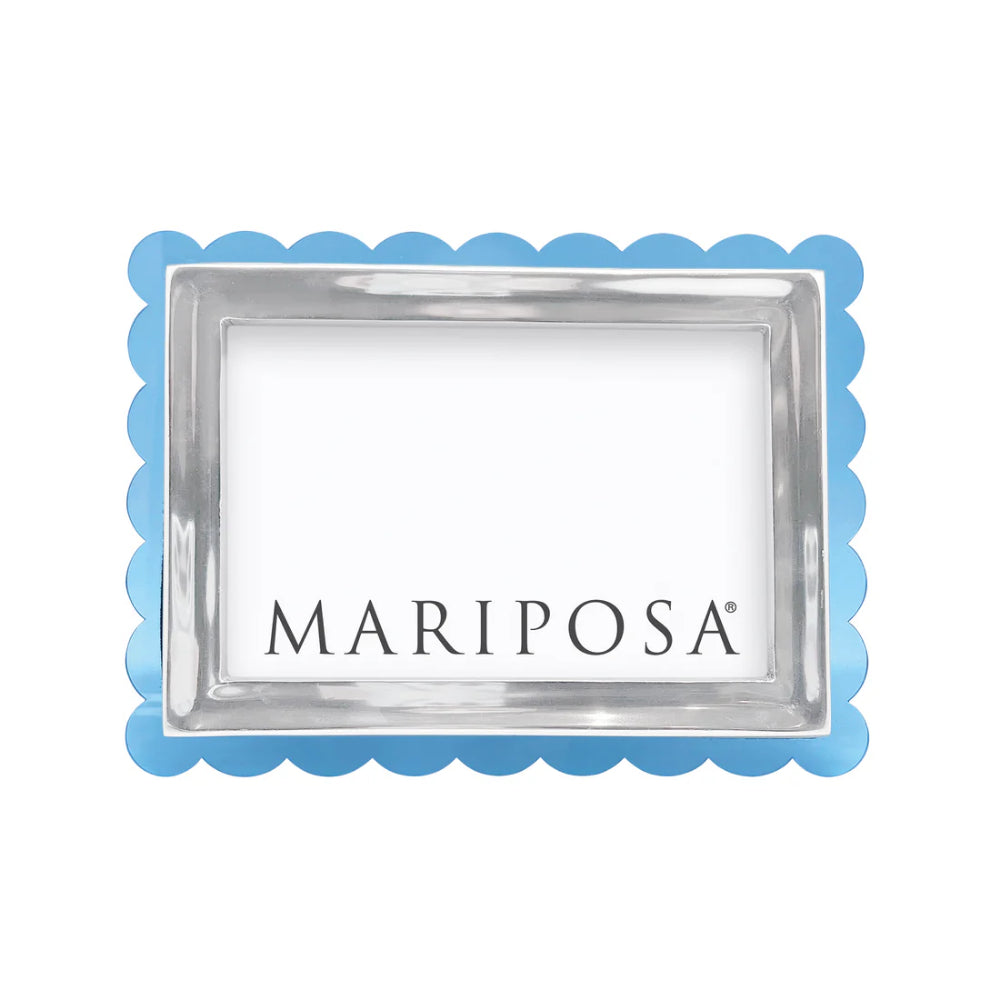Stylish Light Blue Acrylic Scalloped Picture Frame for 5x7 & 4x6 Photos