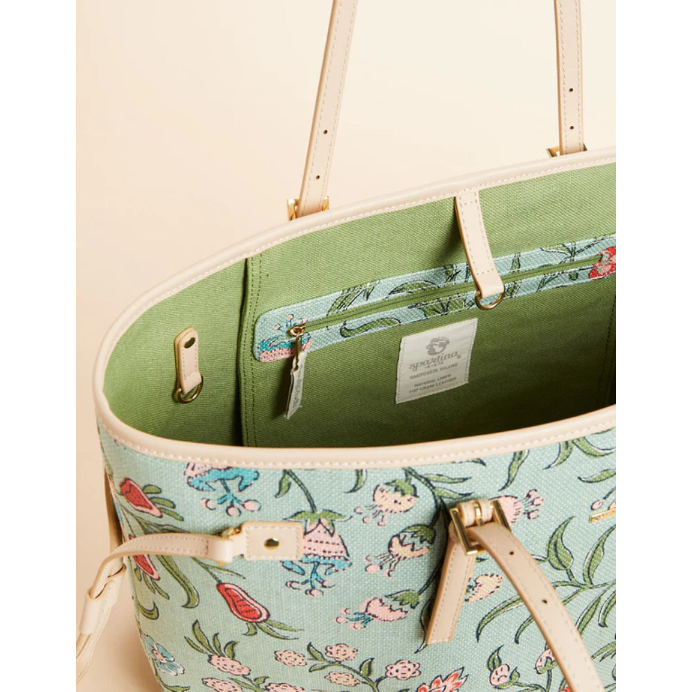 Spartina Hamilton Floral Block Jetsetter Tote with Adjustable Straps