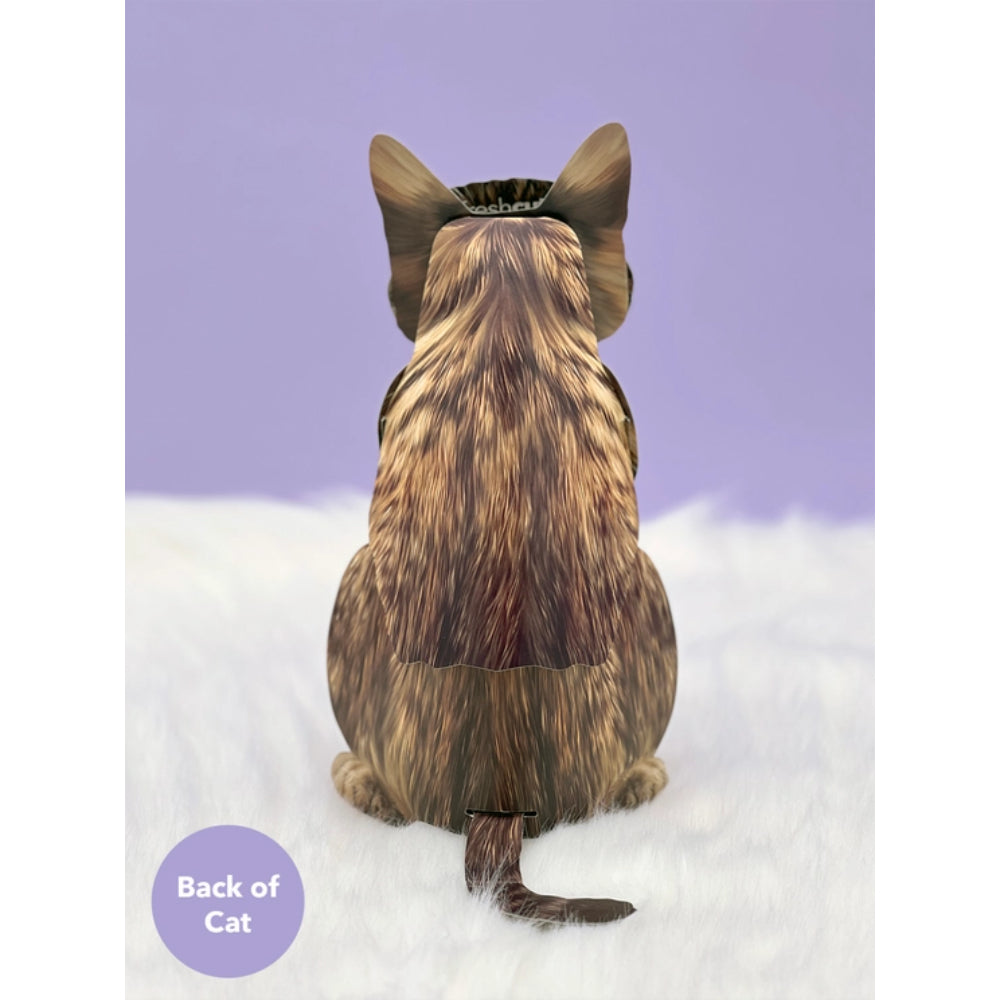 FreshCut Paper LLC Adorable Brown Tabby Pop - Up Greeting Card