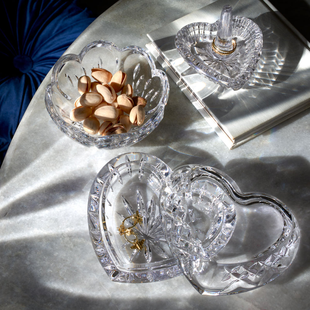 Waterford Giftology Heart - Shaped Crystal Gift Box with Opulent Gold Accents