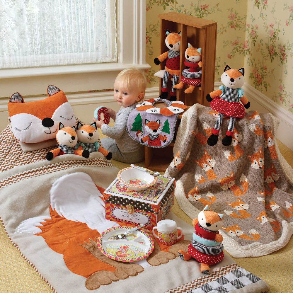 MacKenzie-Childs Adorable Fox-themed Toddler Dinnerware Set
