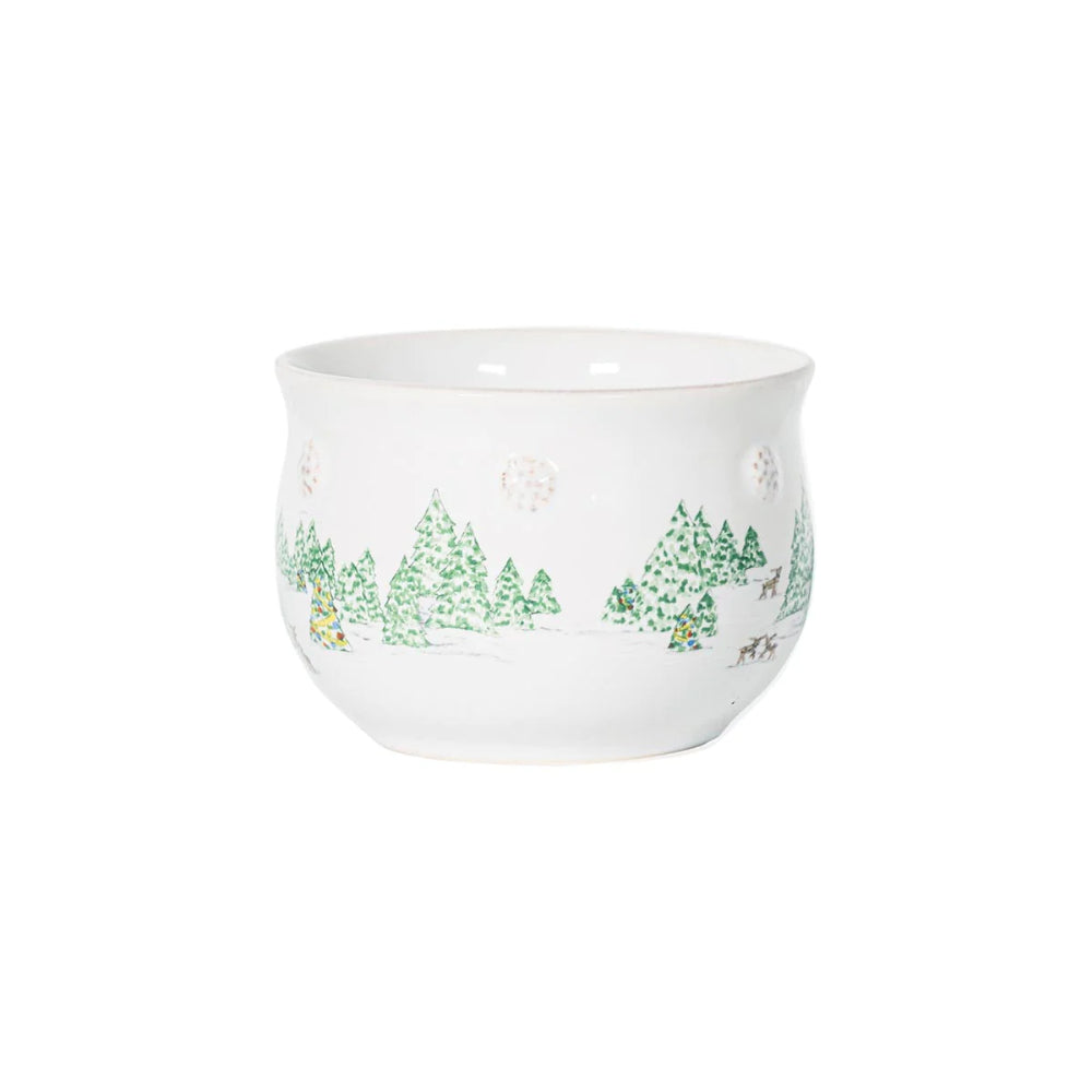 Juliska Berry & Thread North Pole Themed Comfort Ceramic Bowl for Homemade Soups, Stews, Puddings and Desserts