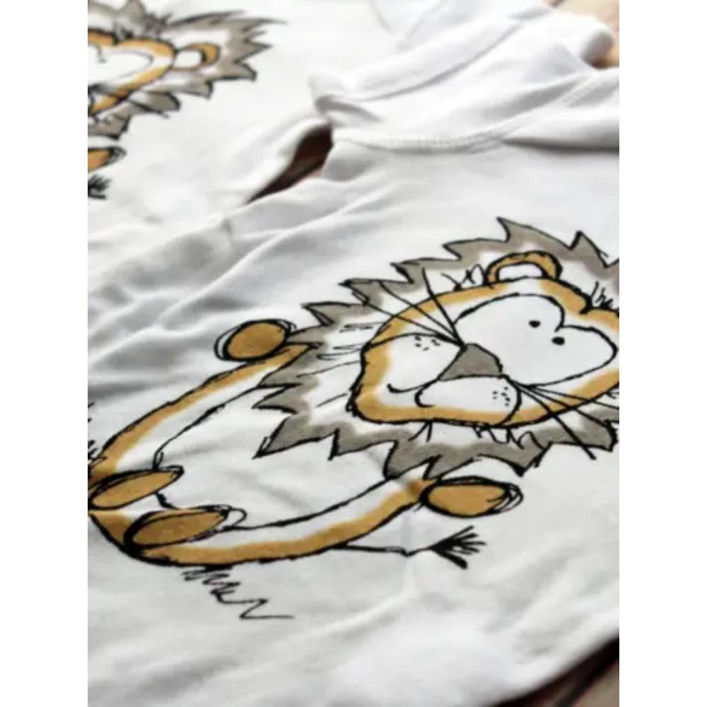 Carl Lion Infant Baby Bodysuit with Rabbit Skin Print