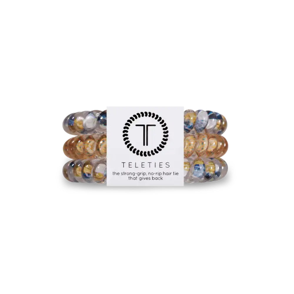 TELETIES Small Hair Ties - Stylish Set of 3 for Everyday Use