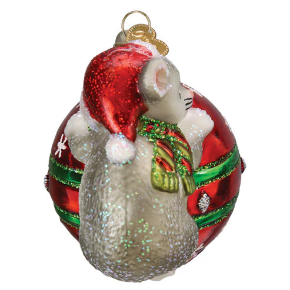 Old World Christmas Adorable Playful Christmas Mouse Tree Ornament