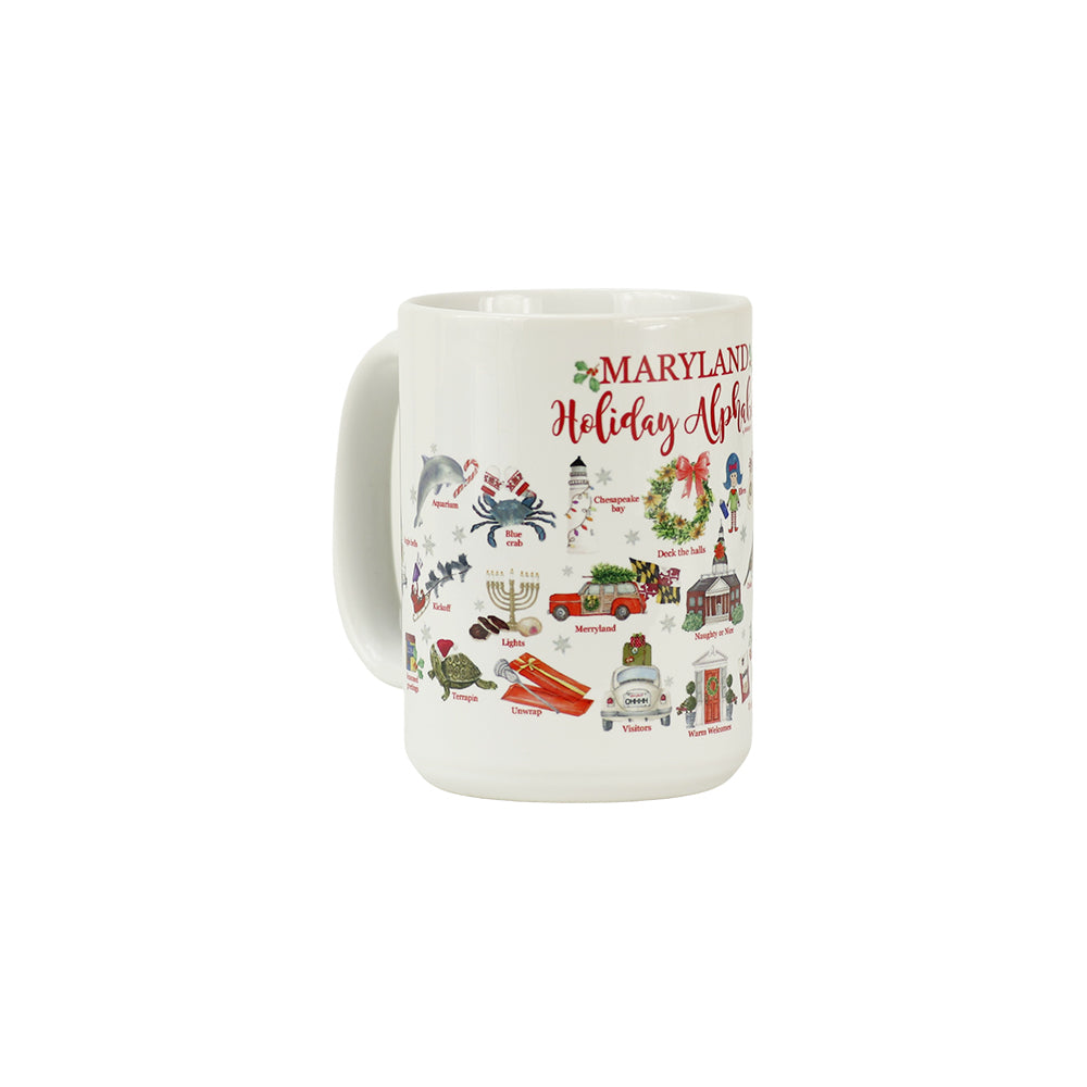 Dishique Cozy Ceramic 15-Ounce Maryland Holiday Drinking Mug