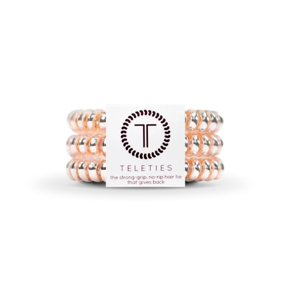 TELETIES Small Hair Ties - Stylish Set of 3 for Everyday Use