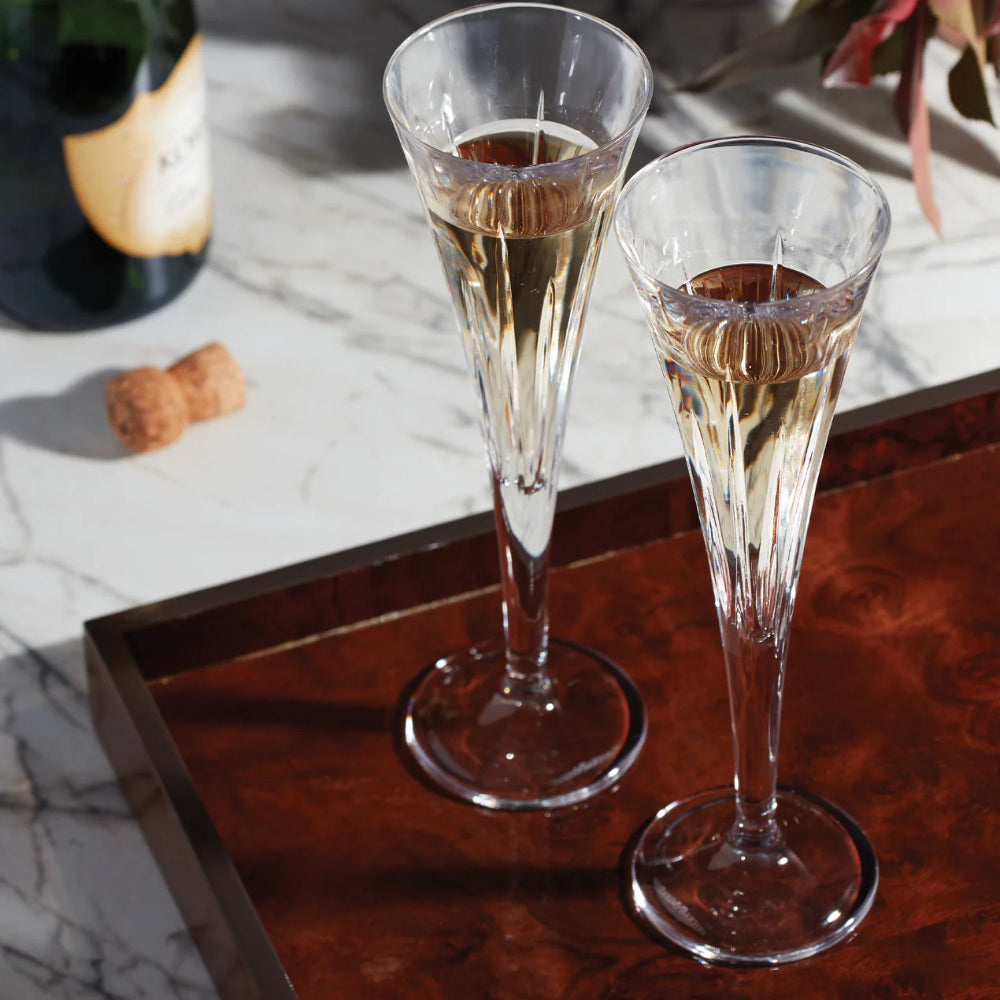 Reed & Barton Soho Collection Lead Crystal Two - Piece Champagne Toasting Flute Set