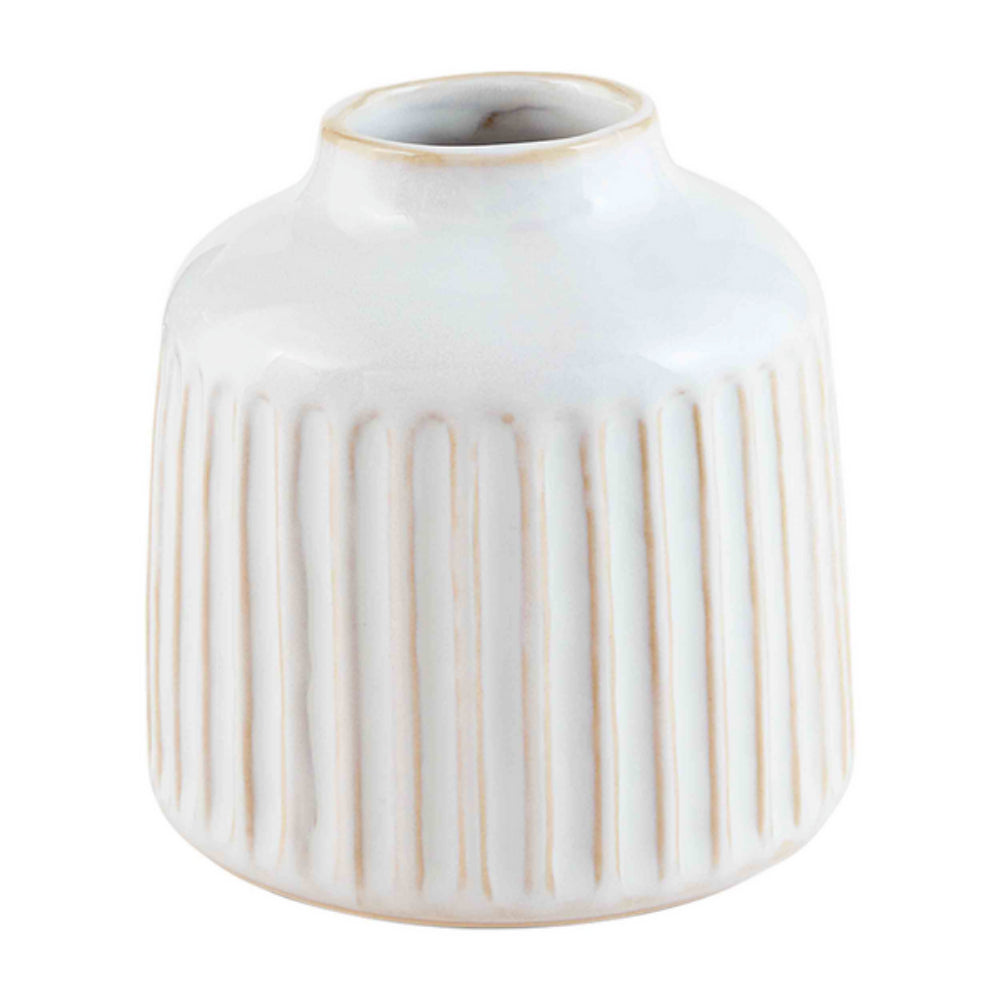Small Mud Pie Stoneware Bud Vase with Attractive Texture
