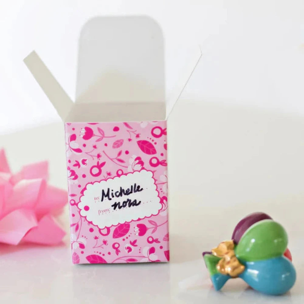 Unique Nora Fleming Miniature Gift Box with Personal Note Space