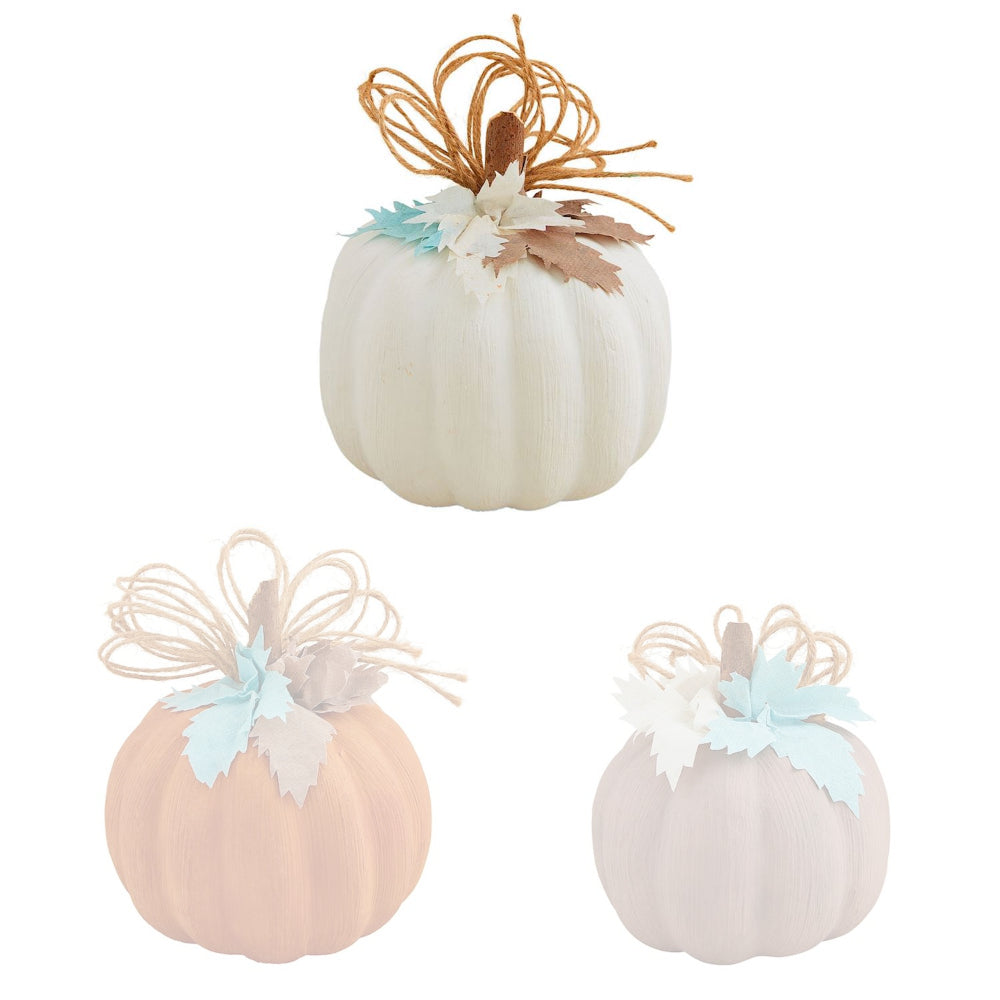 Mud Pie Pastel Decorative Pumpkin Sitter for Home Decoration