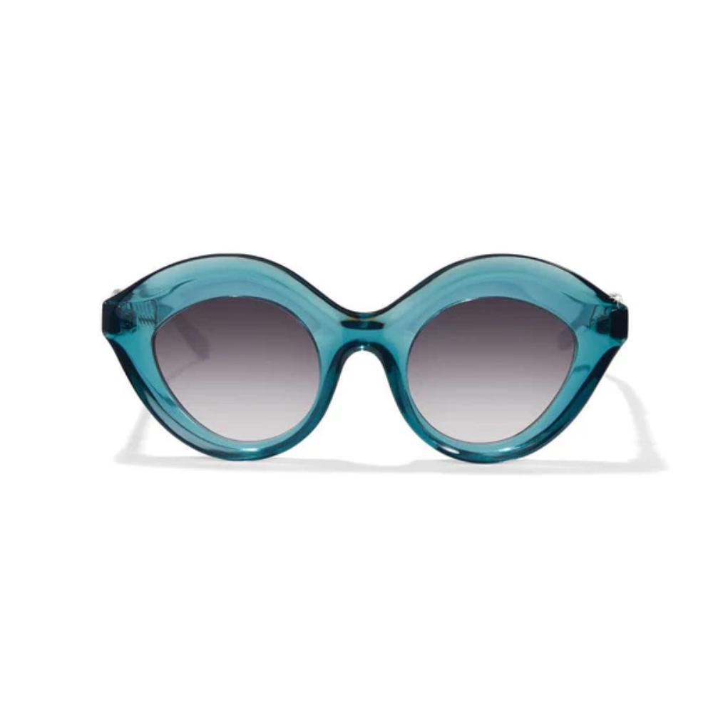 Stylish Brighton Meridian Suez Retro Cat Eye Sunglasses with Chain Link Design