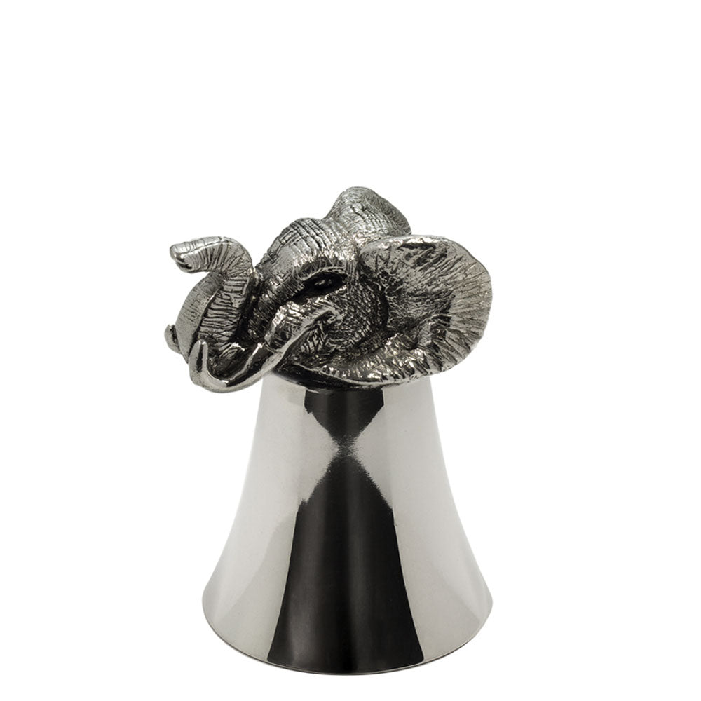3 - Ounce Elephant - Shaped Pewter Stirrup for Decoration